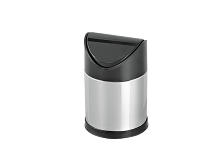 Krom Sallanır Kapak Çöp Kovası 12 Litre | ID3519