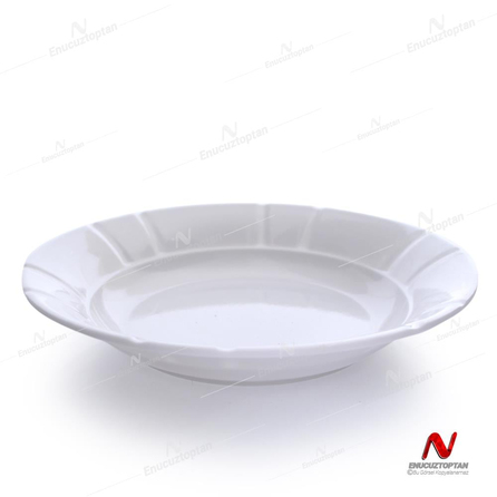 MyDaisy L07 Melamin Oluklu Çukur Yemek Tabağı 17cm | ID397