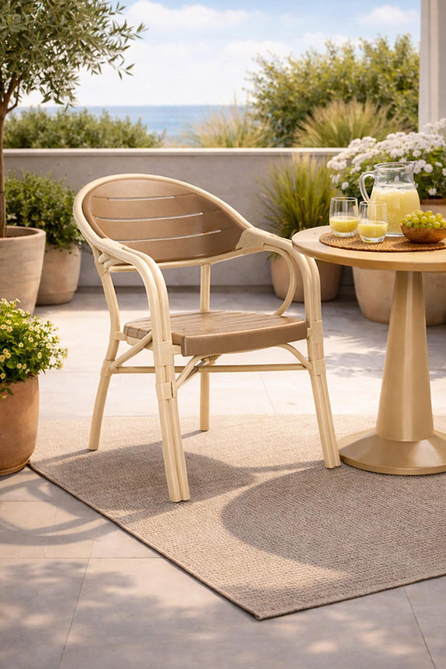 Novussi NST-004 Bamboo Sandalye Cappucino | ID4664