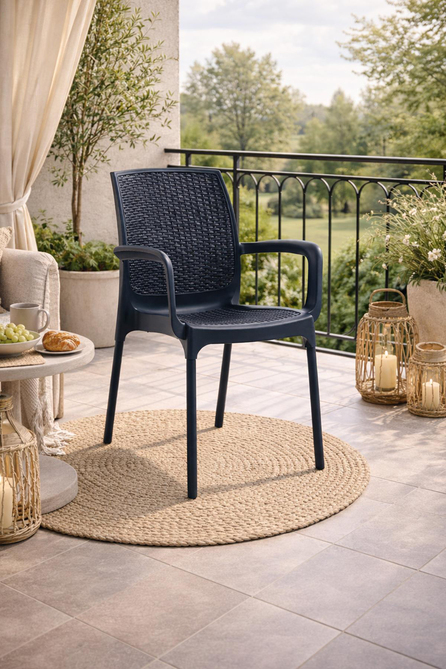 Novussi R008 Sunset Rattan Koltuk Sandalye Antrasit | ID1225