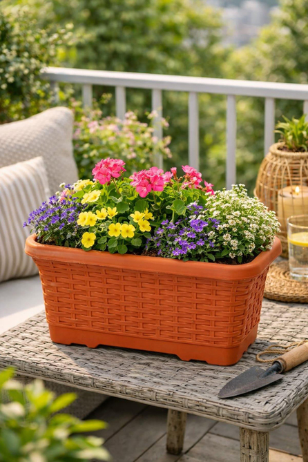 Serinova HB01 Hasır Balkon Saksısı 6.5 Litre | ID1380