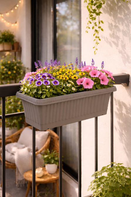 Serinova OB02IA Ova Askılı Balkon Saksı 5.7 Litre | ID2941