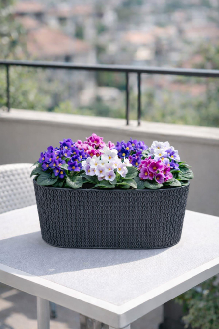 Serinova SMLB Sümela Balkon Çiçek ve Bitki Saksısı 4,7 Litre | ID5541