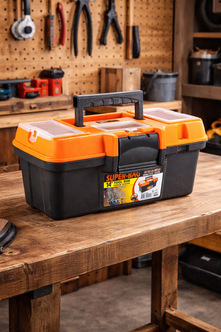Super-Bag 14 inç Plastik Kilitli Takım-Alet Çantası - ASR2059 | ID1976