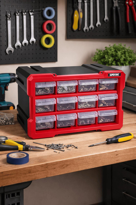 Super-Bag ASR-6014 Monoblok 12 Çekmeceli Organizer Seti | ID6546