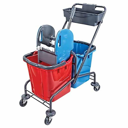 Üçtem CK754 Çift Kovalı Plastik Presli Temizlik Arabası | ID1648