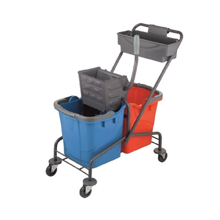 Üçtem CK755 Çift Kovalı Metal Presli Temizlik Arabası | ID1649