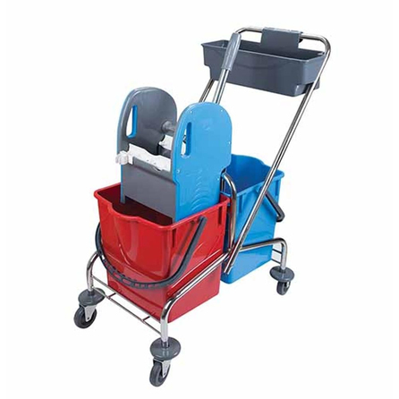 Üçtem CK757 Çift Kovalı Plastik Presli Temizlik Arabası | ID1651