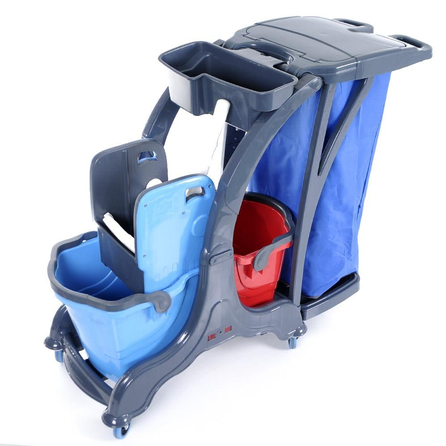 Üçtem HCK716 Çift Kovalı Brandalı Plastik Presli Herkül Temizlik Arabası | ID5523