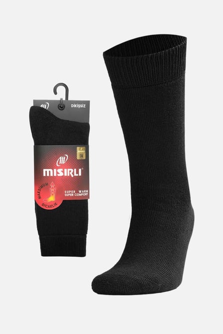 Mısırlı Erkek Termal Tekli Siyah Soket Çorap   M 64000 S