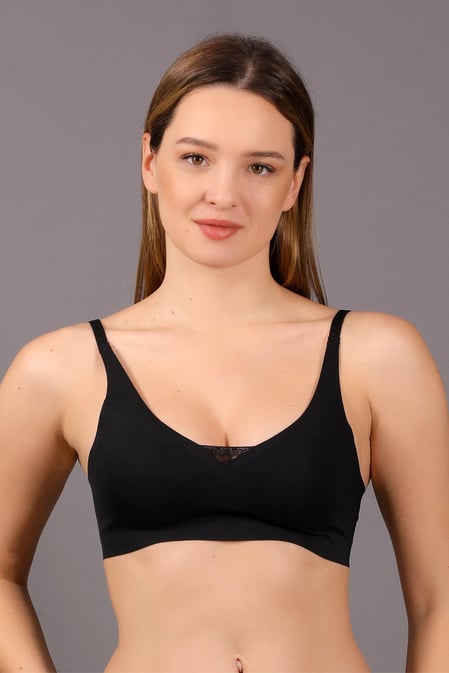 Mısırlı New Bra Desteksiz Hayalet Siyah Sütyen - 6110
