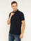 Armani Exchange Erkek Polo Yaka Kısa Kollu Sol Gögüs Üzeri AX Desenli Lacivert Polo Yaka T-Shirt 8NZF91 ZJ81Z-1510