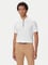BOSS Erkek %100 Merserize Pamuklu Normal Kalıp Kısa Kollu Yarım Fermuarlı Beyaz Polo Yaka T-Shirt 50543880-100