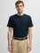 BOSS Erkek Bisiklet Yaka Kabartma Desenli Kısa Kol Lacivert T-Shirt 50537131-404