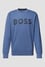 BOSS Erkek Marka Logo Detaylı Regular Fit Uzun Kollu Mavi1 Sweatshirt 50496642-479