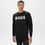BOSS Erkek Marka Logo Detaylı Regular Fit Uzun Kollu Siyah Sweatshirt 50496642-001