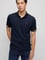 BOSS Erkek Pamuklu Polo Yakalı Düğme Kapamalı Kısa Kollu Lacivert Polo Yaka T-Shirt 50467113-404