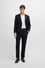 BOSS Erkek Slim Fit Düğme Kapamalı Kruvaze Yaka Şık Siyah Takım Elbise 50521666-001