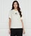 BOSS Kadın %100 Pamuklu Logo Detaylı Bisiklet Yaka Kısa Kollu Ekru T-Shirt 50526205-119
