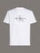 Calvin Klein Erkek Logolu Bisiklet Yaka Kısa Kol Standart Beyaz T-Shirt LV040EM286-YAA