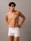 Calvin Klein Erkek Pamuklu Normal Kalıp Logolu Elastik Bel Bantlı 3lü Siyah-Beyaz-Gri Boxer LV00NB4286-MP1