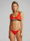 Calvin Klein Kadın Çıkarılabilir Pedli Çıkarılamayan Askılı Elastik Bel Bantlı Kırmızı Bikini Üstü KW0KW02745-XM8
