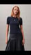 Calvin Klein Kadın Dar Kalıp Yuvarlak Yakalı Kısa Kollu Mavi T-Shirt LV044C901G-CEF