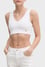 Calvin Klein Kadın Kalın Askı Crop Boy Fitili Esnek Kumaş Dar V Yaka Beyaz Büstiyer J20J225308-YAA