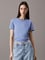 Calvin Klein Kadın Kısa Kol Bisiklet Yaka Kısa Boy Pamuklu Mavi T-Shirt J20J225524-CE0