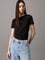 Calvin Klein Kadın Kısa Kol Bisiklet Yaka Kısa Boy Pamuklu Siyah T-Shirt J20J225524-BEH
