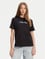 Calvin Klein Kadın Normal Kalıp Yuvarlak Yakalı %100 Pamuk Logo Desenli Kısa Kollu Siyah T-Shirt LV047C854G-UB1
