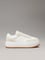 Calvin Klein Kadın Platform Taban Süet Detaylı Deri Beyaz Sneaker YW0YW01797-0LH