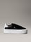 Calvin Klein Kadın Platform Taban CK Logolu Deri Siyah Sneaker YW0YW01928-0GM