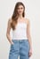 Calvin Klein Kadın Straplez Düz Model Dar Beyaz Bluz J20J225310-YAA
