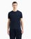 Ea7 Erkek Omuzları Şerit Çizgili EA7 Logolu Regular Fit Yuvarlak Yaka Kısa Kollu Lacivert T-Shirt 7M000138 AF10375-UB102