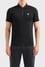 Ea7 Erkek Slim Fit Kısa Kollu EA7 Logolu Fermuarlı Siyah Polo Yaka T-Shirt 8NPF13 PJRGZ-1200