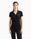 Ea7 Kadın Gold İşlemeli EA7 Logolu Polo Yaka Kısa Kollu Siyah Polo Yaka T-Shirt 7W000266 AF12500-UC001