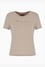Ea7 Kadın Kısa Kollu Bisiklet Yaka EA7 Yazı Desenli Bej T-Shirt 7W000274 AF12945-U6155