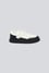Emporıo Armani Erkek Yuvarlak Burun Bağcıklı Deri File Detaylı Siyah Sneaker EM002855 AF18018-MC024