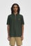 Fred Perry Erkek Regular Fit Fermuar Kapamalı %100 Pamuklu Kısa Kollu Yeşil T-Shirt M9886-X89