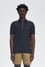 Fred Perry Erkek Regular Fit Fermuar Kapamalı %100 Pamuklu Kısa Kollu Lacivert T-Shirt M9886-608