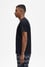 Fred Perry Erkek Regular Fit Yivli Yuvarlak Yaka Gögüs Ortası İşlemeli Kısa Kollu Siyah T-Shirt M4580-102