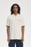 Fred Perry Erkek Regular Fit Fermuar Kapamalı %100 Pamuklu Kısa Kollu Bej T-Shirt M9886-560