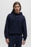 HUGO Erkek Kapüşonlu Yakalı Gögüs Ortasında Kontras Logolu Lacivert Sweatshirt 50486478-405