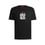 HUGO Erkek Regular Fit Yuvarlak Yaka Desenli Pamuklu Kısa Kollu Siyah T-Shirt 50535363-001