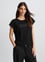 Lıu Jo Kadın Pamuklu Regular Fit Yuvarlak Yaka Kısa Kollu Siyah T-Shirt TA5181JS003-W9415