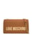 Love Moschino Kadın Deri Logo ve Zincir Detaylı Kahverengi Omuz Çantası JC4192PP1MKD0-201