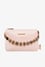 Love Moschino Kadın Marka Yazısı İle Süslü Zincir Detayı Deri İki Bölmeli Pembe Omuz Çantası JC4072PP1ML13-60A