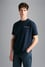Paul Shark Erkek Pamuklu Regular Fit Yuvarlak Yaka Lacivert T-Shirt 24411060-013