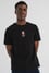 Tommy Hilfiger Erkek Göğüste İşlenmiş Logo Pamuklu Jarse Siyah T-Shirt MW0MW36512-BDS